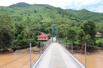 New Suspension Bridge Over Nam Ma River Opens in Huaphan Province